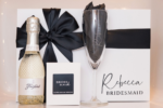 Personalised prosecco gift box, bridesmaid gift set with champagne and a flute